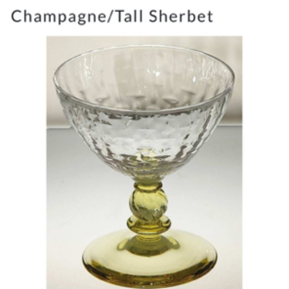 Bryce Brothers Tall Champagne/Sherbert glasses